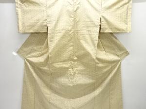 アンティーク　麻の葉模様織り出し手織り紬着物